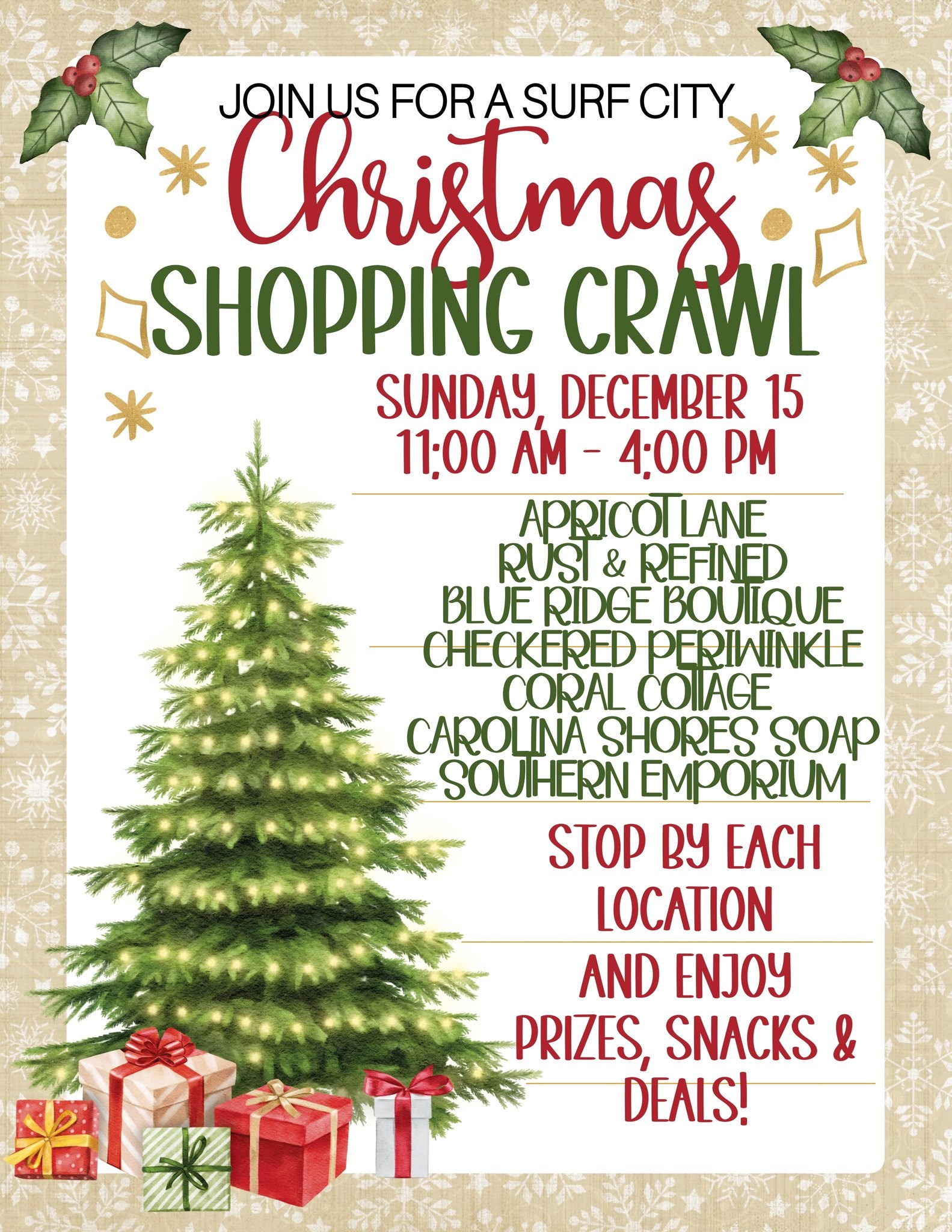 Surf City Christmas Shopping Crawl