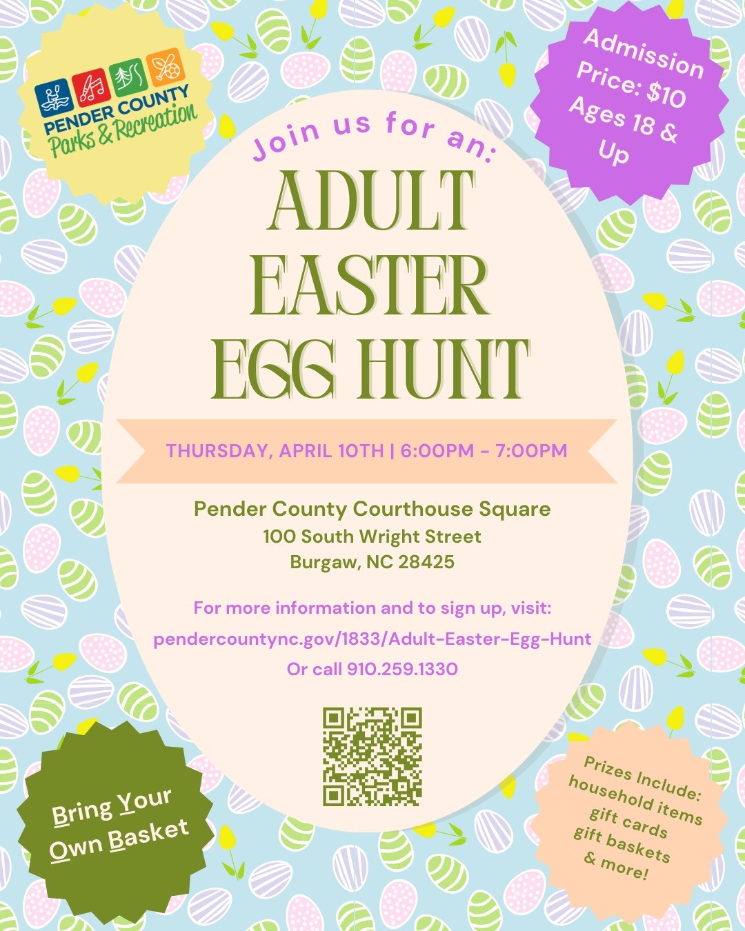 Adult Easter Egg Hunt on the Courthouse Square